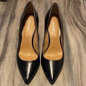 Calvin Klein Black Leather Heels